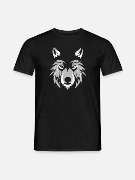 Tête de loup - T-shirt homme - noir