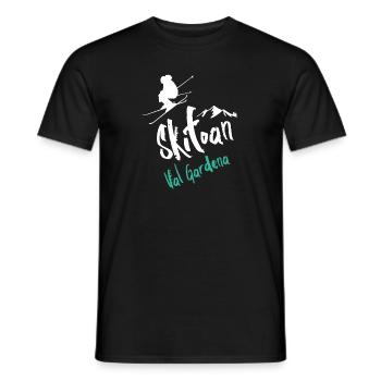 Skifahren Val Gardena - Männer T-Shirt - Schwarz - Vorne - AI Model Male 178 light (178cm)