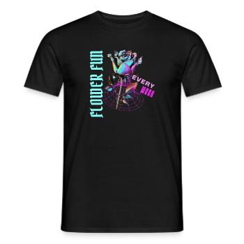 Flower Floral Garden Lover Nature Blossom Colorful - Men's T-Shirt - black - Front - AI Model Male 178 light (178cm)