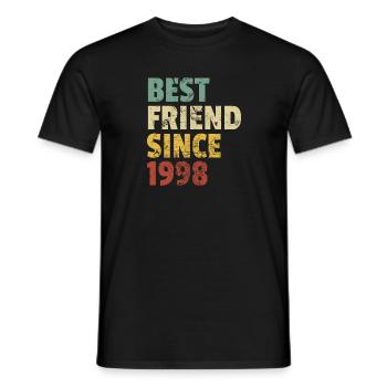 Meilleur ami depuis 1998 Slogan d’anniversaire drôle - T-shirt homme - noir - Devant - AI Model Male 178 light (178cm)