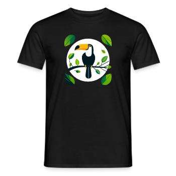 Toucan - T-shirt homme - noir - Devant - AI Model Male 178 light (178cm)