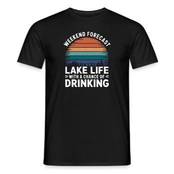 Leben am See genießen - Männer T-Shirt - Schwarz - Vorne - AI Model Male 178 light (178cm)