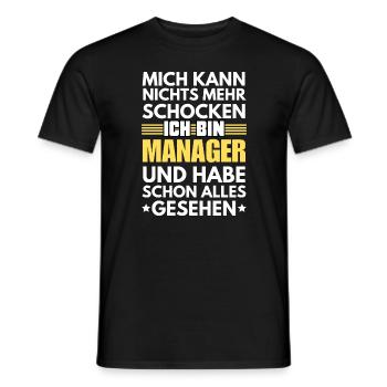 Gestionnaire non choquable - T-shirt homme - noir - Devant - AI Model Male 178 light (178cm)