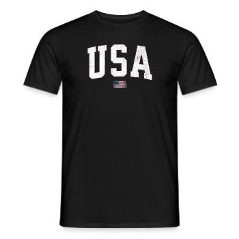 Drapeau des États-Unis Vintage - T-shirt homme - noir - Devant - AI Model Male 178 light (178cm)
