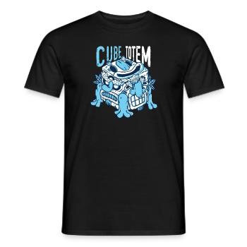 Résumé des cubes totémiques - T-shirt homme - noir - Devant - AI Model Male 178 light (178cm)