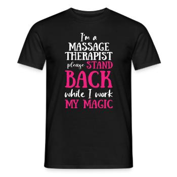 Massage Therapist Magic - Männer T-Shirt - Schwarz - Vorne - AI Model Male 178 light (178cm)