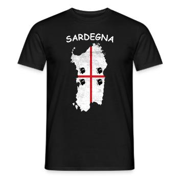Sardinia Flag Sardinian Flag Sardegna Flag - Men's T-Shirt - black - Front - AI Model Male 178 light (178cm)