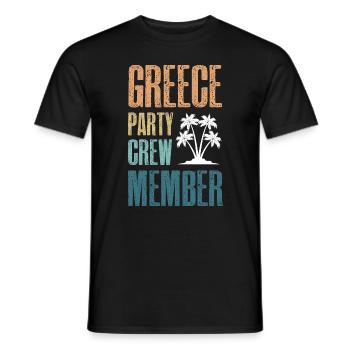Greece Party Crew - Men's T-Shirt - black - Front - AI Model Male 178 light (178cm)