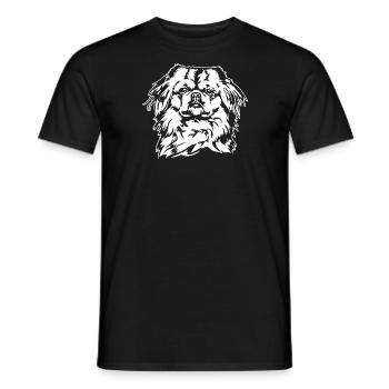 Pekingese Dog Dogs Portrait Pekingese Wilsigns - Men's T-Shirt - black - Front - AI Model Male 178 light (178cm)