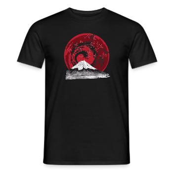 Vintage Japon Art Japonais Streetwear - T-shirt homme - noir - Devant - AI Model Male 178 light (178cm)