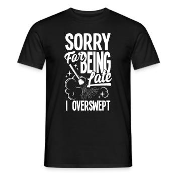 School Custodian Janitor I Overswept - Men's T-Shirt - black - Front - AI Model Male 178 light (178cm)