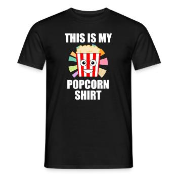 Popcorn Designs Citation drôle Popcorn Chef - T-shirt homme - noir - Devant - AI Model Male 178 light (178cm)
