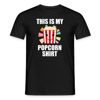 Popcorn Design Lustiger Spruch Popcorn essen - Männer T-Shirt - Schwarz - Vorne - AI Model Male 178 light (178cm)
