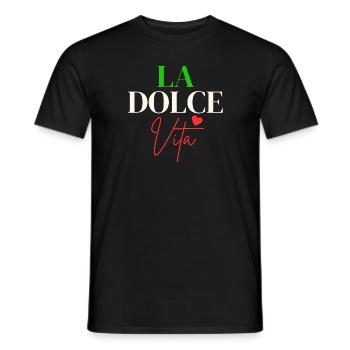 Italia Italy Italien Bella Italia Dolce Vita - Men's T-Shirt - black - Front - AI Model Male 178 light (178cm)