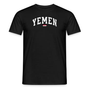 Soutenez le Yémen : Yemeni Heritage Design - T-shirt homme - noir - Devant - AI Model Male 178 light (178cm)