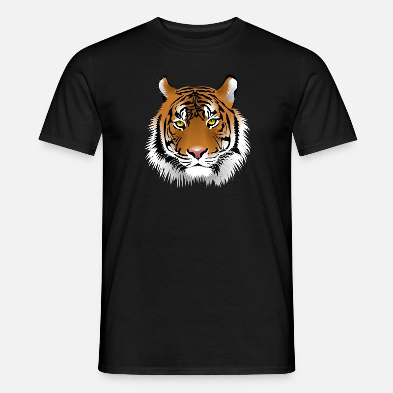 tiger - Männer T-Shirt - Schwarz