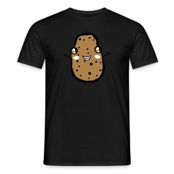 gluecklich klein suess niedlich lustig gesicht arm - Männer T-Shirt - Schwarz - Vorne - AI Model Male 178 light (178cm)