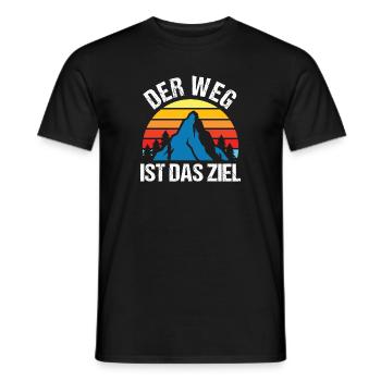 Der Weg ist das Ziel - Design für Wanderer - Männer T-Shirt - Schwarz - Vorne - AI Model Male 178 light (178cm)