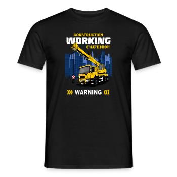 Crane Car - Crane - Crane Truck - Crane Truck - Men's T-Shirt - black - Front - AI Model Male 178 light (178cm)