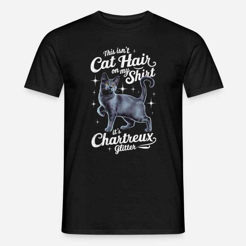 Katze Chartreux Geschenk - Männer T-Shirt - Schwarz