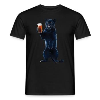 Panther Bier - Männer T-Shirt - Schwarz - Vorne - AI Model Male 178 light (178cm)