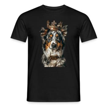 Australian Shepherd - Men's T-Shirt - black - Front - AI Model Male 178 light (178cm)