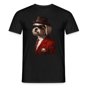 Havaneser - Männer T-Shirt - Schwarz - Vorne - AI Model Male 178 light (178cm)