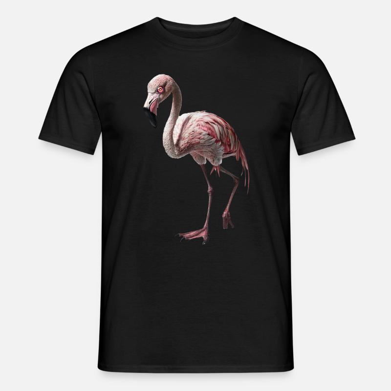 Flamingo - Männer T-Shirt - Schwarz