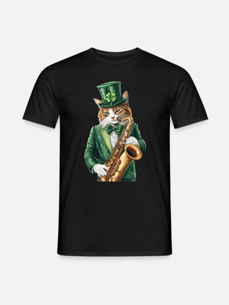 Katze - Männer T-Shirt - Schwarz