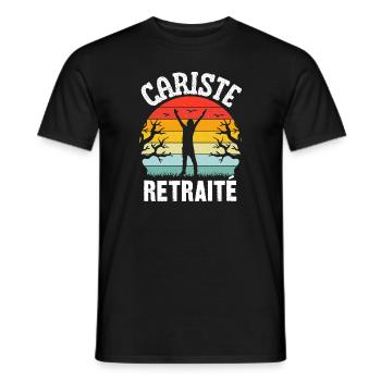 cariste retraité - T-shirt homme - noir - Devant - AI Model Male 178 light (178cm)