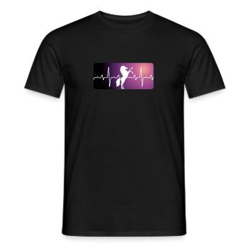 Pferd Herz EKG - Männer T-Shirt - Schwarz - Vorne - AI Model Male 178 light (178cm)