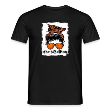 Maman basketball - Messy Bun - T-shirt homme - noir - Devant - AI Model Male 178 light (178cm)