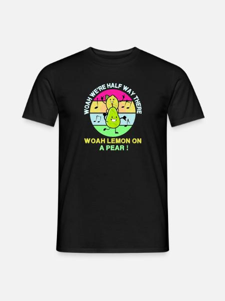 Woah Vi er halvvejs der, Woah Lemon på en pære! - - Mænd T-shirt - sort