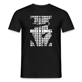 Boxing Boxer Shadow Vintage - Combat Sport - Men's T-Shirt - black - Front - AI Model Male 178 light (178cm)