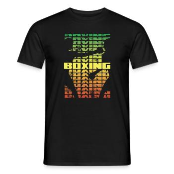 Boxing Boxer Shadow - Combat Sport - Men's T-Shirt - black - Front - AI Model Male 178 light (178cm)