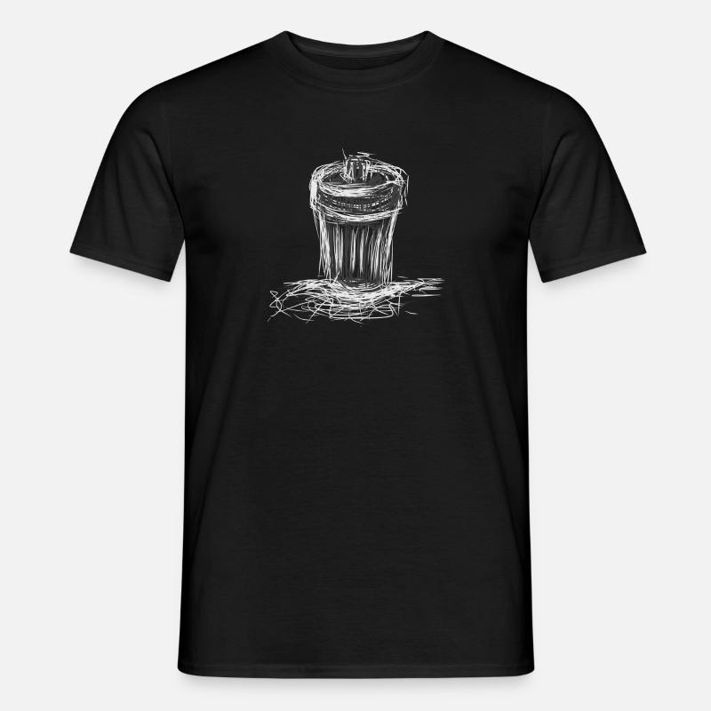 Müll eimer - Männer T-Shirt - Schwarz