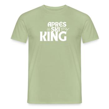 Aprés Ski - Men's T-Shirt - sage - Front - AI Model Male 178 light (178cm)
