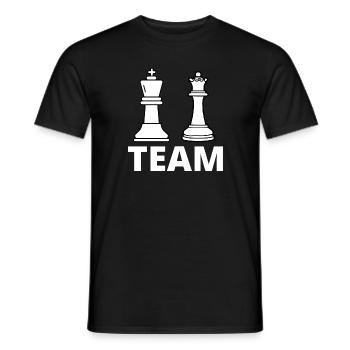 Schach Spruch Shirt Geschenk Schachmatt Dame König - Männer T-Shirt - Schwarz - Vorne - AI Model Male 178 light (178cm)