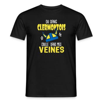Rugby sang Clermontois supporters clermont Rugby - T-shirt homme - noir - Devant - AI Model Male 178 light (178cm)