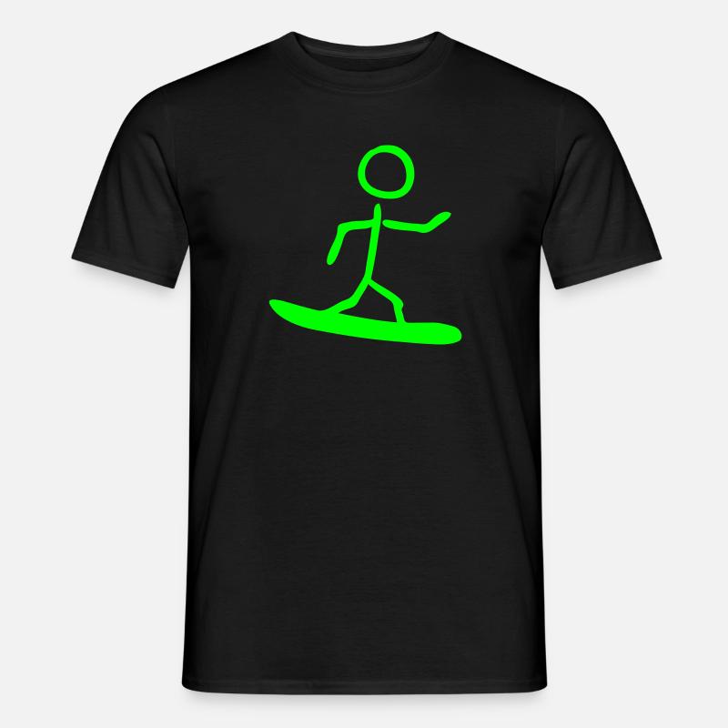 surffer surf surfer surf - T-shirt homme - noir