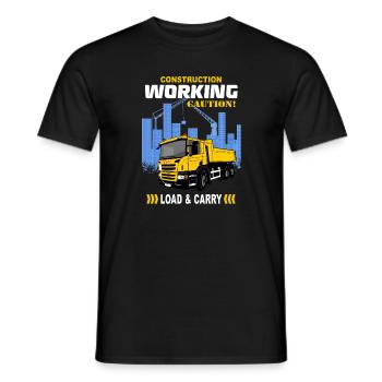 Dump truck - truck - truck - truck - Men's T-Shirt - black - Front - AI Model Male 178 light (178cm)