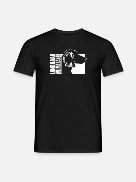 Langhaar Weimaraner Profil Hunde Hund Wilsigns - Männer T-Shirt - Schwarz