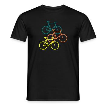 Bicycle Family Design - Men's T-Shirt - black - Front - AI Model Male 178 light (178cm)