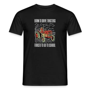 Né pour conduire un tracteur - T-shirt homme - noir - Devant - AI Model Male 178 light (178cm)