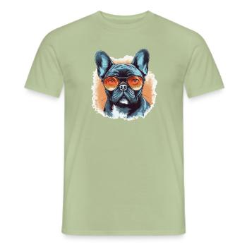 French Bulldog Breed, French Bulldog - Men's T-Shirt - sage - Front - AI Model Male 178 light (178cm)
