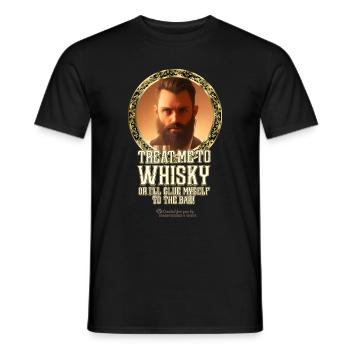 Whisky Spruch Gib mir Whisky aus - Männer T-Shirt - Schwarz - Vorne - AI Model Male 178 light (178cm)