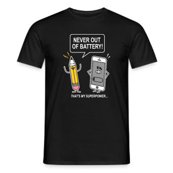 Lustiger Humor Sarkasmus Smartphon - Männer T-Shirt - Schwarz - Vorne - AI Model Male 178 light (178cm)