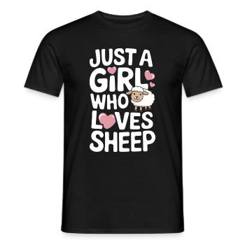 Sheep Sheep Farmer Lamb Farmer - Men's T-Shirt - black - Front - AI Model Male 178 light (178cm)