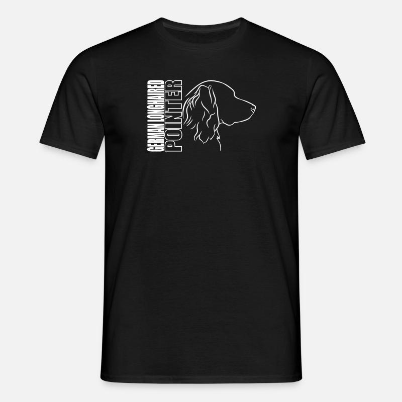 German Longhaired Pointer Profil Hunde Wilsigns - Männer T-Shirt - Schwarz