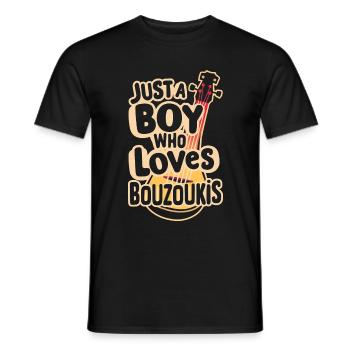 Bouzouki Instrument Gift - Men's T-Shirt - black - Front - AI Model Male 178 light (178cm)